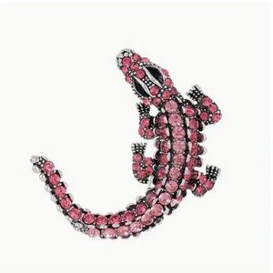Crystal Rhinestone Alligator Brooch Pin For Women